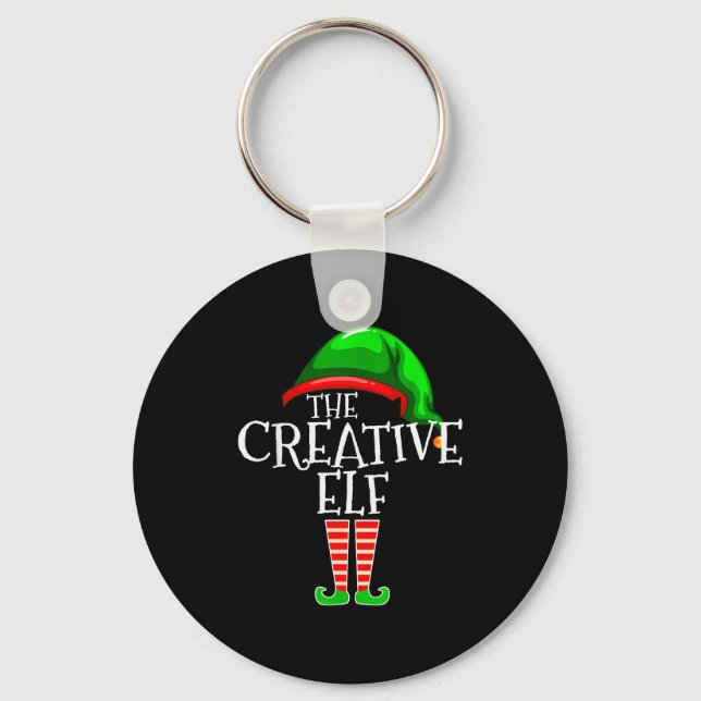 The Creative Elf Family Matching Group Christmas  Keychain (Front)
