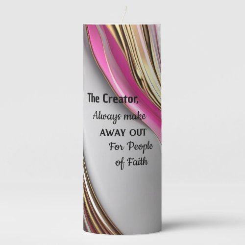 The Creator Always make a way out Pillar Candle