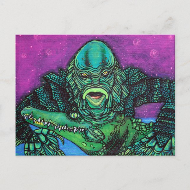 The Creature Lives Postcard (Front)