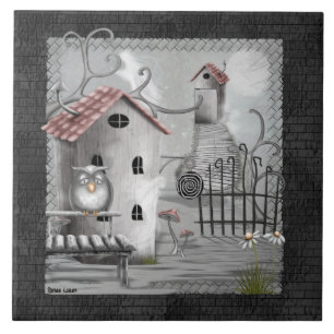 The Creek Gothic Folk Art Tile