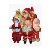 The Creepy Vintage Santa Gang Holiday Postcard