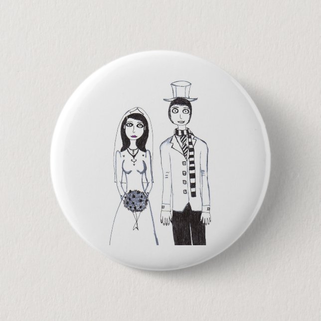 The Creepy Wedding Pinback Button (Front)