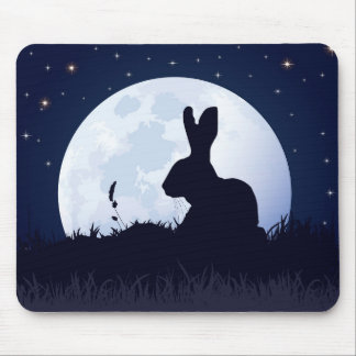 THE CREGGAN WHITE HARE MOUSE PAD
