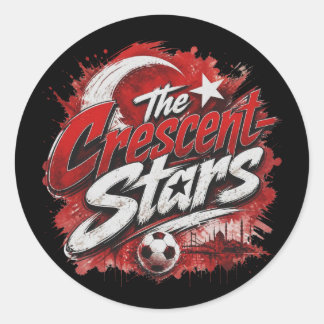 The Crescent Stars - Turkey national team nickname Classic Round Sticker