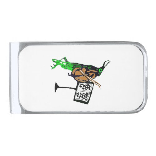 The Cricket  And The Bass Silver Finish Money Clip