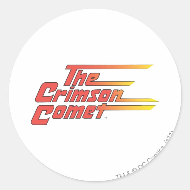 The Crimson Comet Logo Classic Round Sticker (Front)