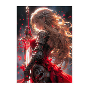 The Crimson Knight Anime Warrior Princess Art