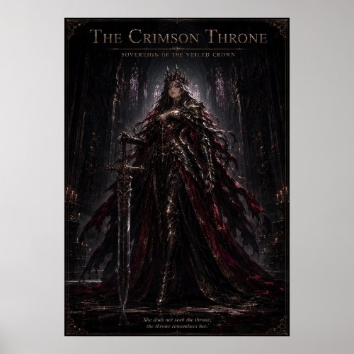 The Crimson Throne: Sovereign of the Veiled Crown Poster