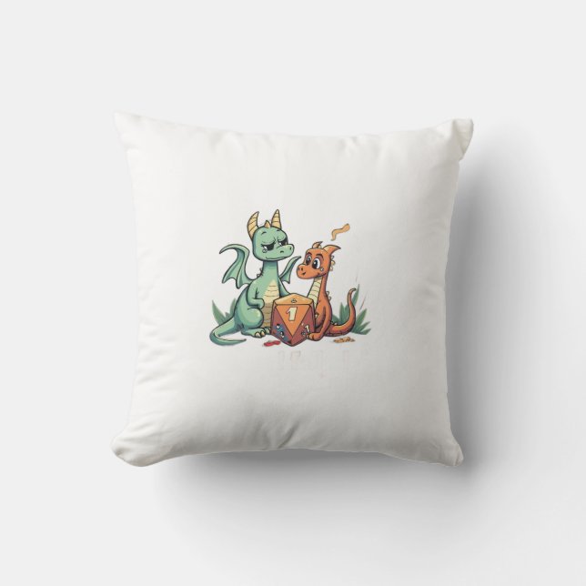 The Critical Fail Club Throw Pillow (Front)