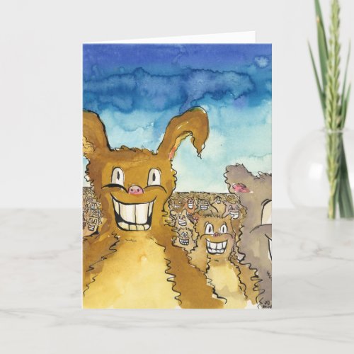 The Critters Want Cake Cartoon Birthday Card