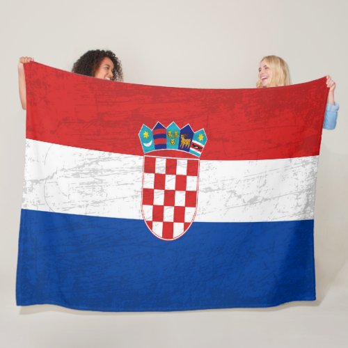 The Croatia Flag _ A Tapestry of Croatian heritage Fleece Blanket