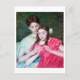 The Crochet Lesson, Mary Cassatt Postcard