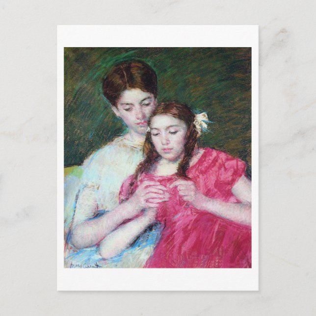 The Crochet Lesson, Mary Cassatt Postcard (Front)