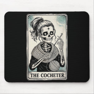 The Crocheter Tarot Card Funny Yarn Design Mouse Pad