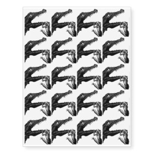 The Crocodile and the Frog Temporary Tattoos
