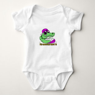 The Crocodile inside me cute beautiful design Baby Bodysuit