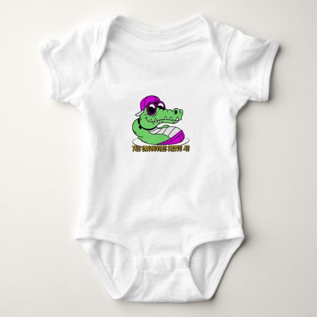 The Crocodile inside me | cute beautiful design Baby Bodysuit (Front)