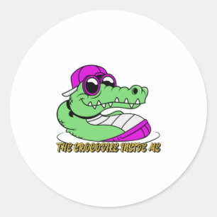 The Crocodile inside me cute beautiful design Classic Round Sticker