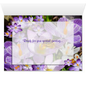 THE CROCUS TASTER ~ Card (Inside Horizontal (Bottom))
