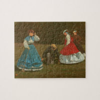 The croquet game, 1866 (oil on canvas)