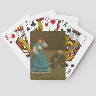 The croquet game, 1866 (oil on canvas) poker cards
