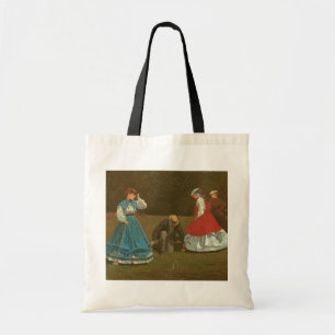 The croquet game, 1866 (oil on canvas) tote bag