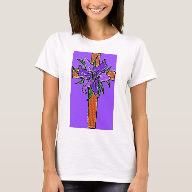 The Cross And Lilly T-Shirt (Front)