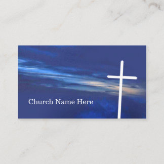 The Cross at Evening Sky religious Business Card