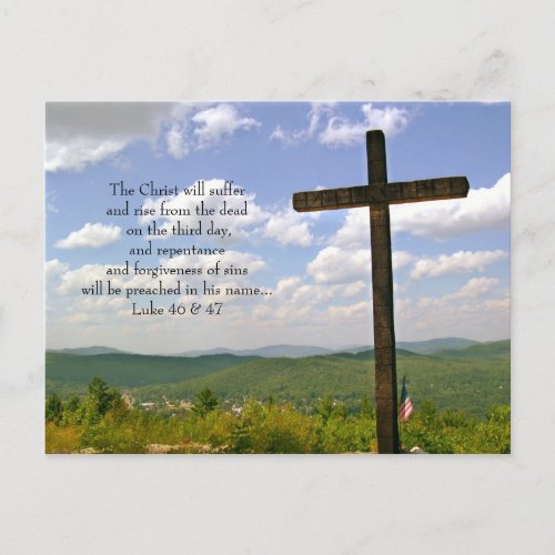 The Cross Easter Scripture Postcards