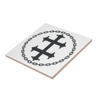 The cross of Lorraine and Cain Ceramic Tile