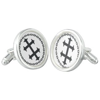 The cross of Lorraine and Cain Cufflinks