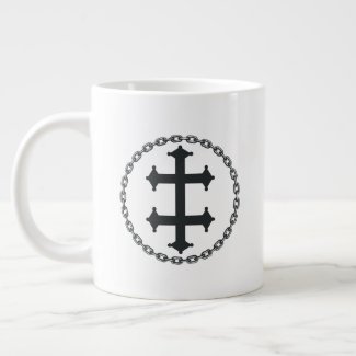 The cross of Lorraine and Cain Giant Coffee Mug