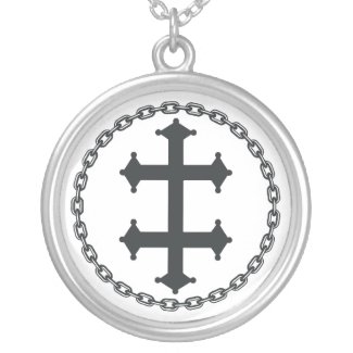 The cross of Lorraine and Cain Silver Plated Necklace