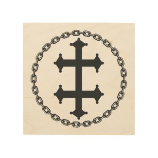 The cross of Lorraine and Cain Wood Print