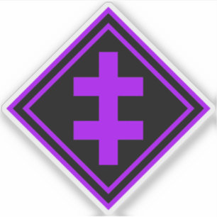 The Cross Of Lorraine - v2 (purple)  Sticker