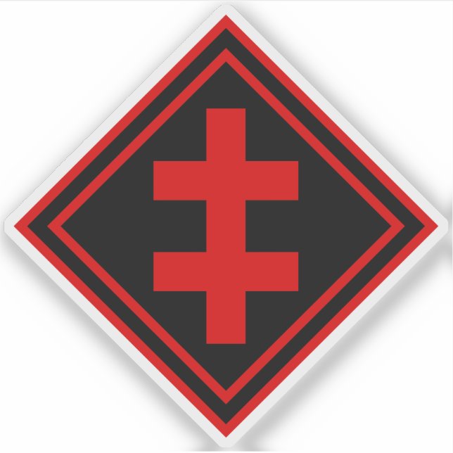 The Cross Of Lorraine - v2 (red)  Sticker (Front)