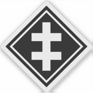 The Cross Of Lorraine - v2 (white)  Sticker