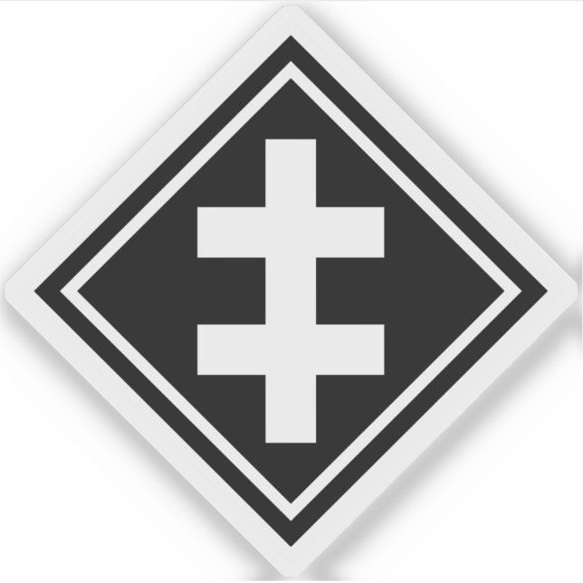 The Cross Of Lorraine - v2 (white)  Sticker (Front)
