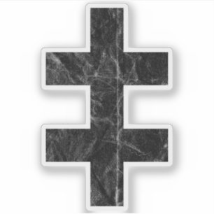 The Cross Of Lorraine (vintage black) Sticker
