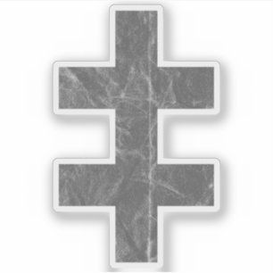 The Cross Of Lorraine (vintage grey) Sticker