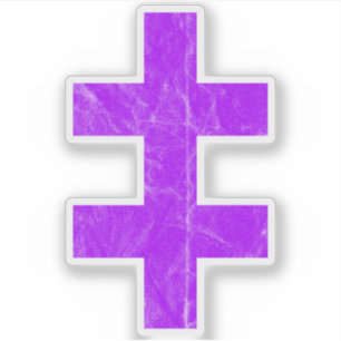 The Cross Of Lorraine (vintage purple) Sticker