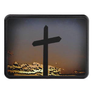 The Cross on Black 2 Hitch Cover