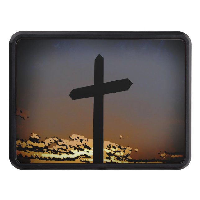 The Cross on Black 2 Hitch Cover (Front)