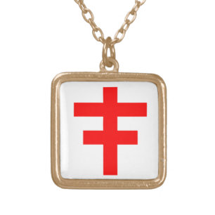 The Cross Pattee of The Scottish Knights Templar Gold Plated Necklace