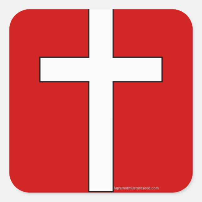 The Cross Square Sticker (Front)