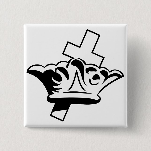 The Cross & The Crown Button (Front)