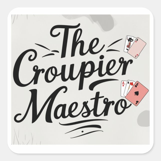 The Croupier Maestro Square Sticker (Front)