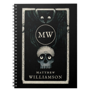 The Crow And The Skull Dark Fantasy Illustration Notebook