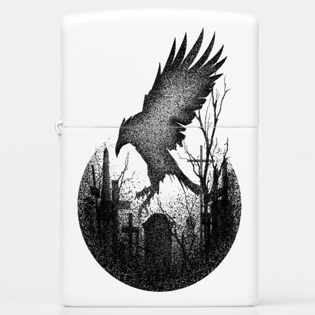The crow anniversary zippo lighter (Front)