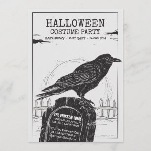 The Crow Halloween Costume Party Invitation